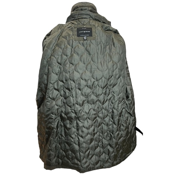 Lucky Brand Women’s XXL Utility Field Jacket Olive Green Hooded Anorak - Picture 10 of 11